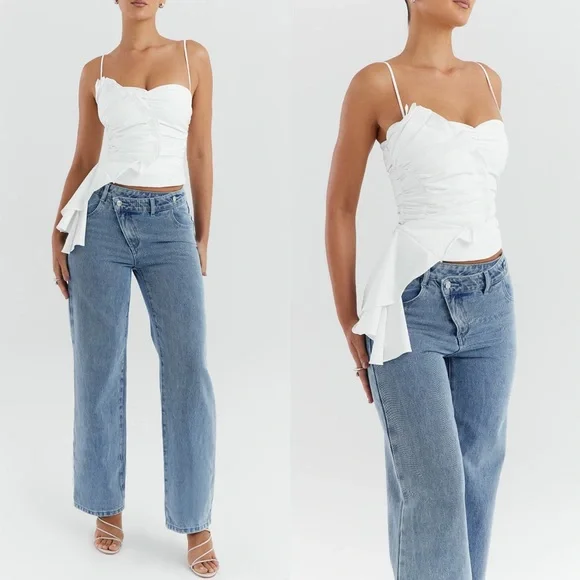 Mistress Rocks White Ruffle top - Picture 6 of 15